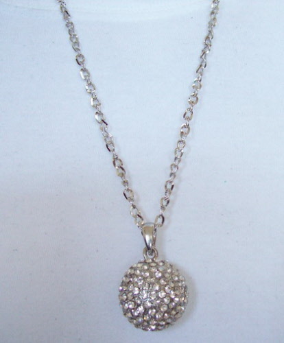 Ketting met grote strassbal