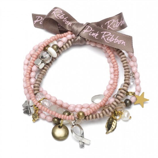 Pink Ribbon Geluksarmband 2012
