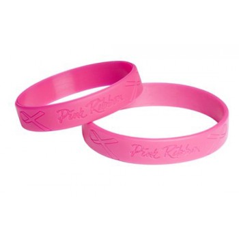 Pink Ribbon Siliconen armband