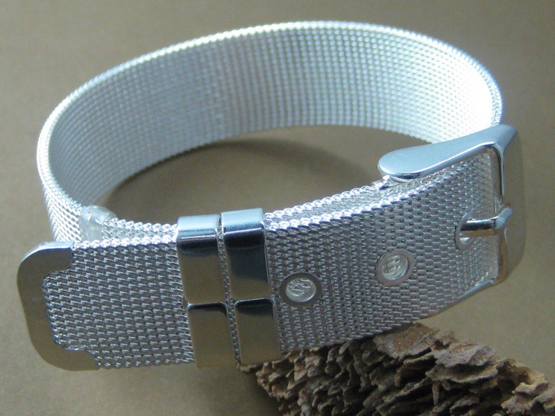 Zilveren Riem Armband