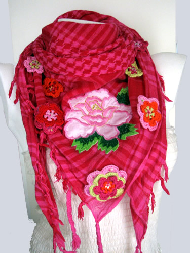 Palestijnse sjaal Roze-rood