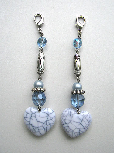 set Clip-on Blauw Facet