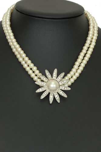 Parelketting off-white