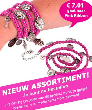 Pink Ribbon Wikkelarmband