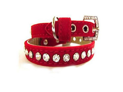 Strass halsbandje velours